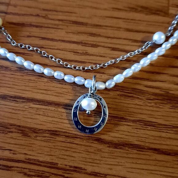 BARONI DESIGNS .925 Sterling Silver, Pearl Double Strand Necklace WEDDING GUEST! - Picture 2 of 10